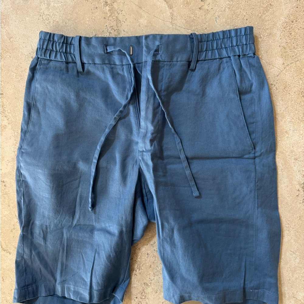 Vince Men's Linen Flat Front Shorts 9” inseam